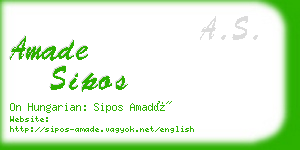 amade sipos business card